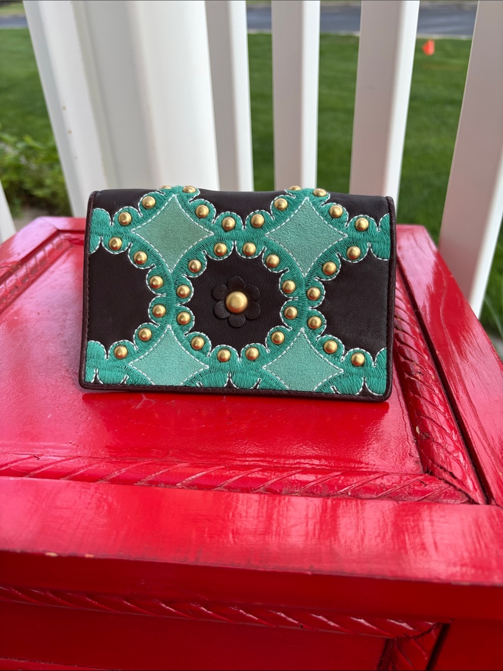 Isabella Fiore Wallet Gorgeous Leather , Tri - Fold, 6” x 4”